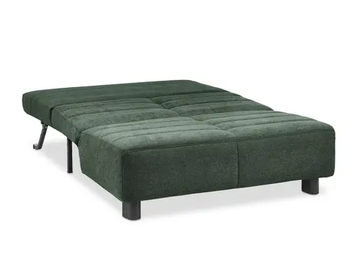  Faltsofa Easy - 2-Sitzer ohne Armlehne, ca. 140 cm inkl. Schlaffunktion, Stoff, Dunkelgrün
