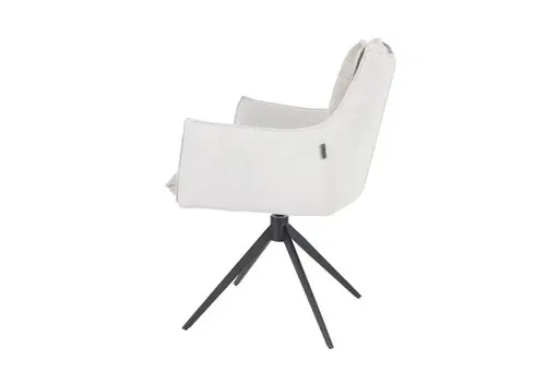 Armlehnstuhl MANDY - drehbar, Stoff, Silbergrau