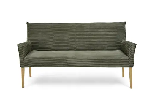 Polsterbank SITTING TOGETHER_K- Stoff, Olive, Eiche Natur