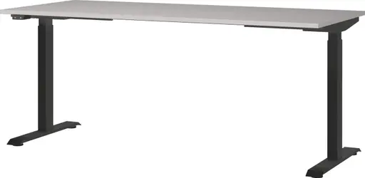 Schreibtisch GELI - höhenverstellbar, LB ca. 180x80 cm, Kaschmir, Schwarz