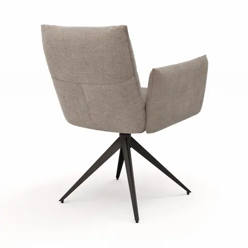 Armlehnstuhl Coscino - Stoff, Grau