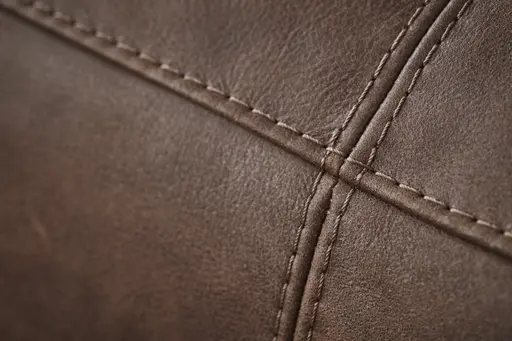 Ecksofa Denver - Longchair links mit 2,5-Sitzer, Leder, Braun