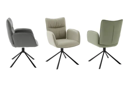 Armlehnstuhl - drehbar, Microfaser, Anthrazit