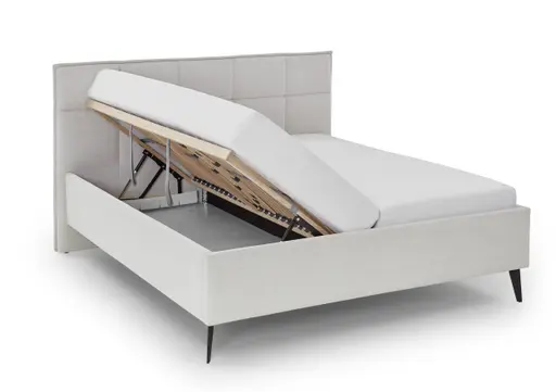 Polsterbett - Liegefläche ca. 180x200 cm, Stoff, Beige