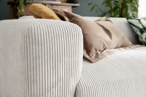 Sofa Laja - 3-Sitzer, Cord, Graubeige