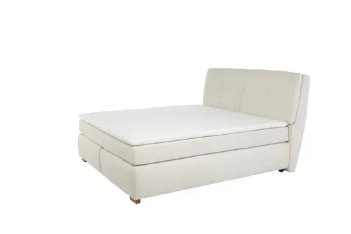 Boxspringbett JORINA MIX- Liegefläche ca. 180x200 cm, Stoff, Creme
