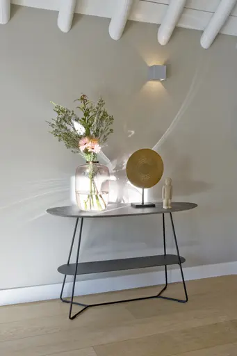 Konsolentisch Fano - BHT ca. 120x75x45 cm, HPL, Graubraun