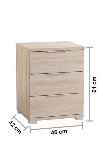 Nachtkommode- Sandeiche Dekor