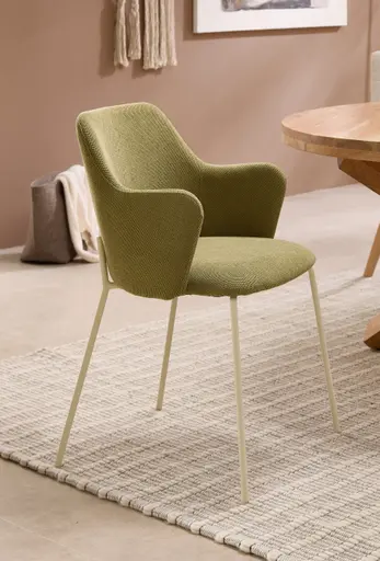 Armlehnstuhl - Stoff, Grün