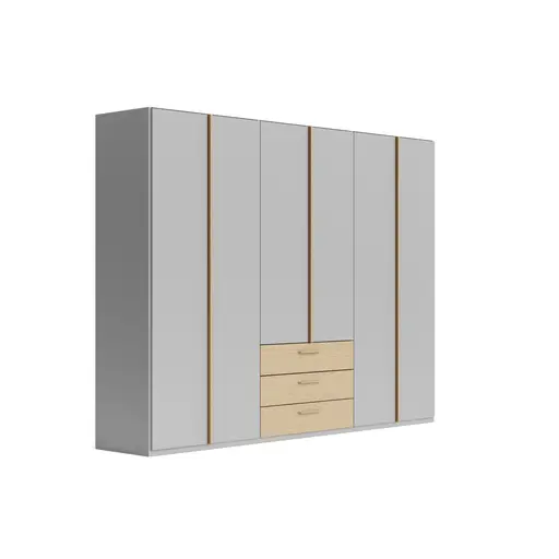 Drehtürenschrank Caluma - B. ca. 300cm, Lack, Taupe