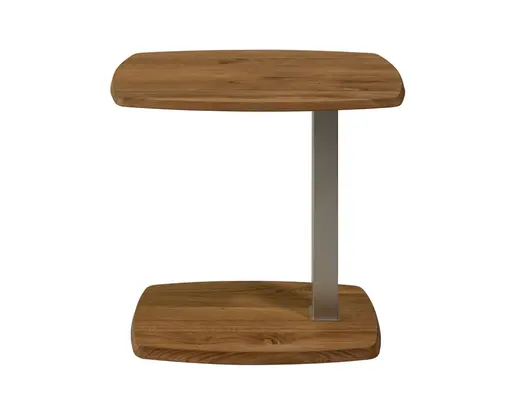 Beistelltisch - höhenverstellbar, LBH ca. 60x40x55 cm, Wildeiche massiv