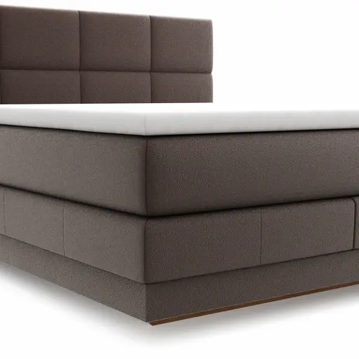 Boxspringbett Alpin Luxe - Liegefläche ca. 180x200 cm, Stoff, Dunkelbraun