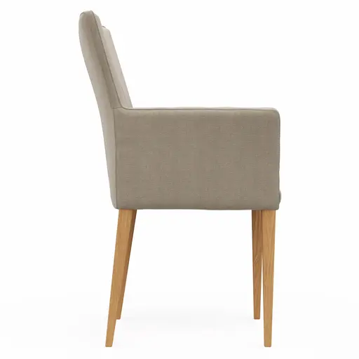 Armlehnstuhl Cosyra - Stoff, Beige