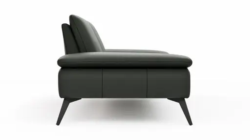 Sofa Collina - 3-Sitzer, Leder, Schlammgrün