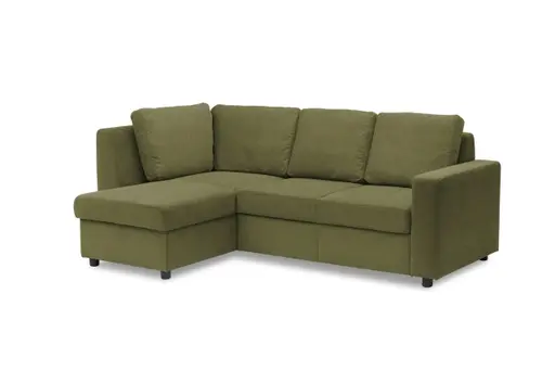 Ecksofa PRO FLEXX - Ecke links, 2-Sitzer, Stoff, Olive