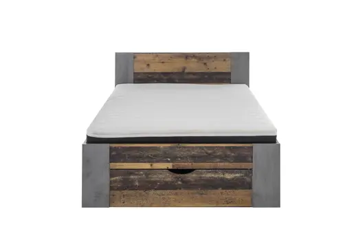 Bettgestell- Liegefläche ca. 140x200 cm, Vintage Dekor, Betonoptik