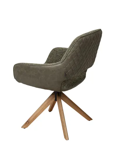 Armlehnstuhl MARIETTA - drehbar, Stoff, Grün