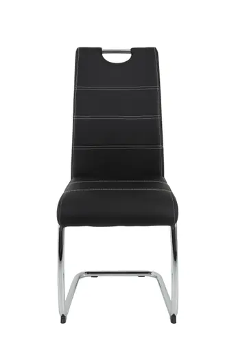 Freischwinger - Kunstleder, Schwarz