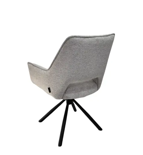 Armlehnstuhl MARESA - drehbar, Stoff, Silberfarben