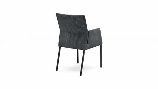 Armlehnstuhl Carry - Stoff, Dunkelgrau