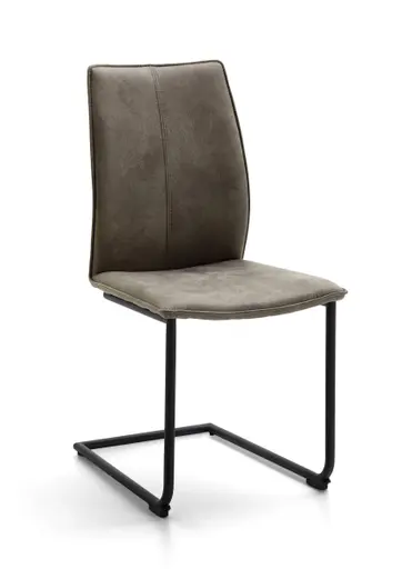 Freischwinger - Stoff, Graubraun