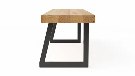 Holzbank Clifton - Breite ca. 180cm, Wildeiche massiv, natur