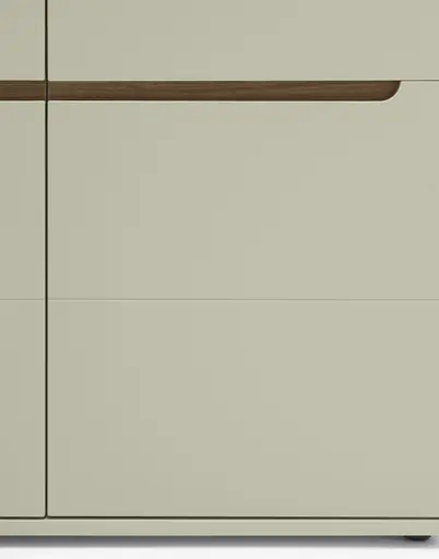 TV-Lowboard - B ca. 180 cm, Kaschmir, Nussbaum Nachbildung