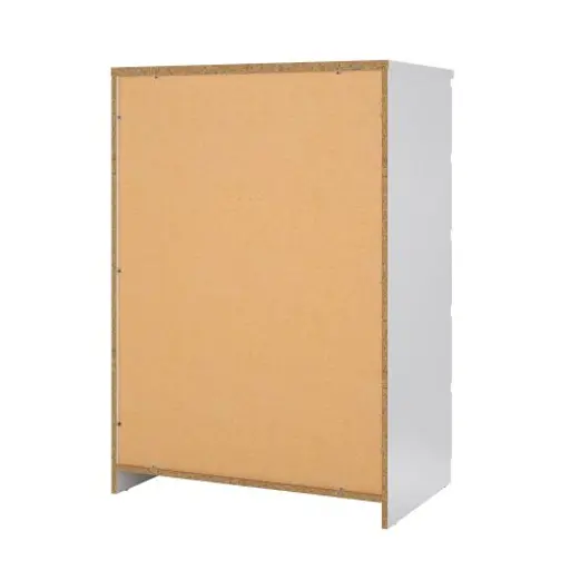 Kommode - B ca. 77 cm, Weiß Hochglanz