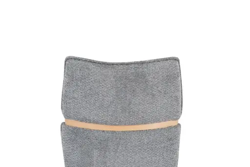 Stuhl MAROU - drehbar, Stoff, Graublau