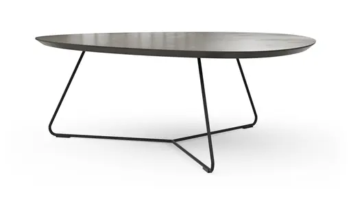 Couchtisch Fano - LBH ca. 87x78x33 cm, HPL Laminat, Graubraun