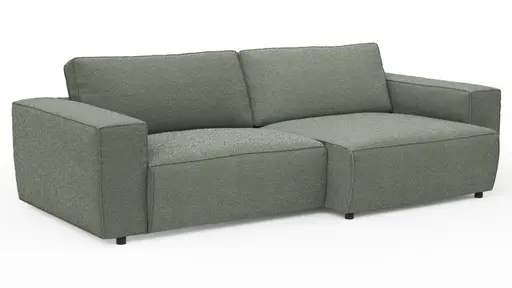 Sofa Lilaia - 1,5-Sitzer XL mit 1,5-Sitzer XL Tief, Stoff, Olivgrün