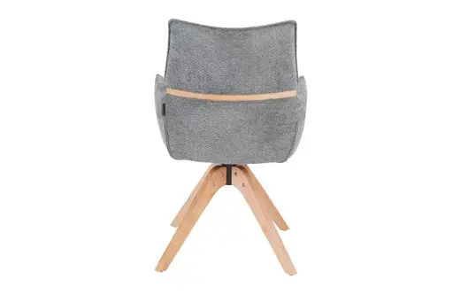 Armlehnstuhl MAROU - drehbar, Stoff, Graublau