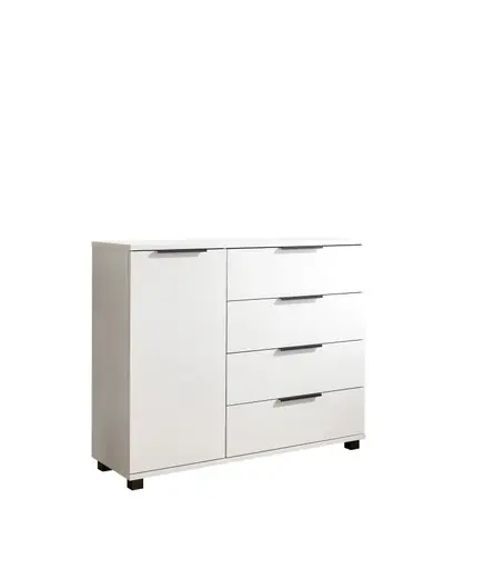 Kommode - B. ca. 120 cm, Dekor, Weiß