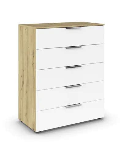 Kommode RIPP- Eiche Dekor, Weiß
