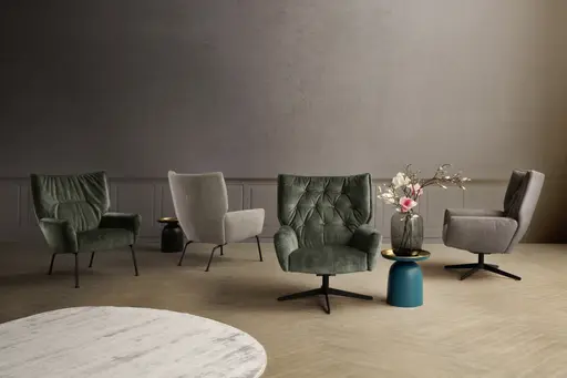 Drehsessel Maximilian - Stoff, Grün