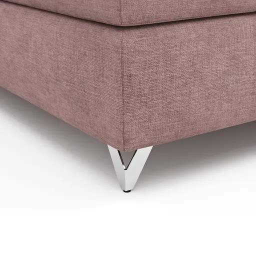 Boxspringbett Slim- Liegefläche ca. 180x200 cm, Stoff, Altrosa