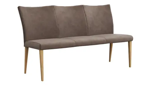 Polsterbank Florea - Breite ca. 155 cm, Stoff, Dunkelbraun