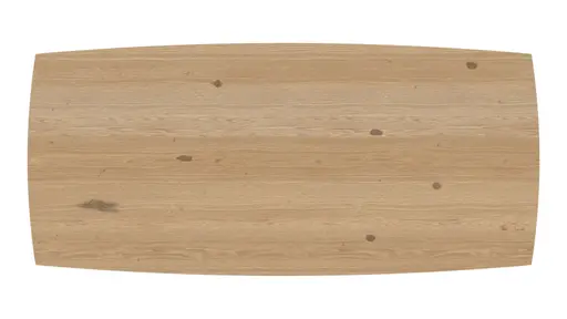 Esstisch 3100 - LB ca. 220x100 cm, Asteiche Bianco massiv, Holzwange