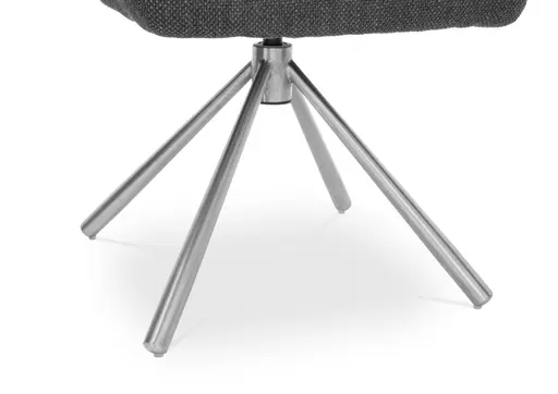 Armlehnstuhl MASHA - drehbar, Stoff, Grau