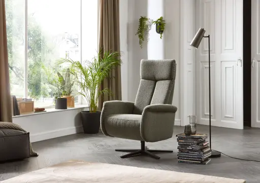 TV-Sessel - Größe M, inkl. Relaxfunktion, Stoff, Grün