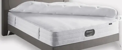 Boxspringbett Navelli 1 - Liegefläche ca. 180x200 cm, Stoff, Grau