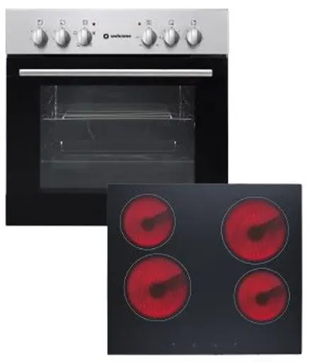 Küchenblock- Inkl. E-Geräte, B ca. 310 cm, Weiß, Weiß Hochglanz