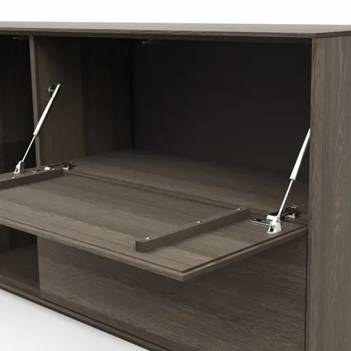 Sideboard Saratoga - Buche massiv, silbergrau geölt