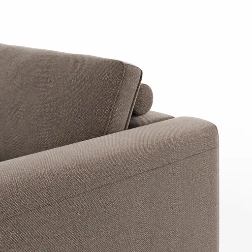 Wohnlandschaft Solano - Ecke Links, 2-Sitzer, Longchair Rechts, Stoff, Mocca-Braun