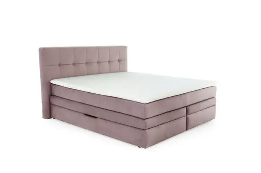 Boxspringbett- Liegefläche ca. 180x200 cm, Stoff, Rosa, Mix