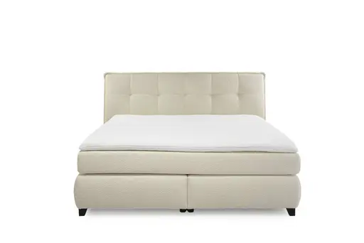Boxspringbett JANKA MIX- Liegefläche ca. 180x200 cm, Stoff Beige