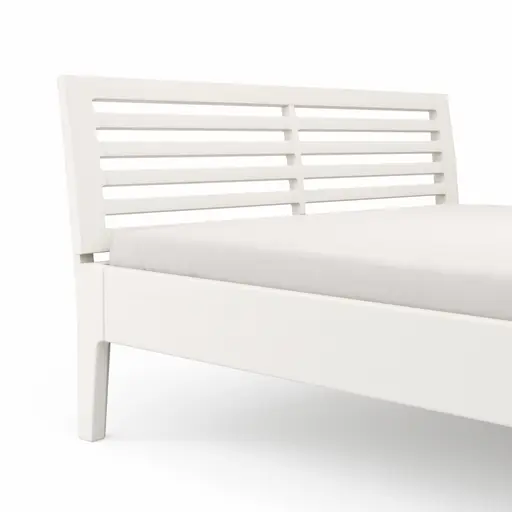 Bettgestell 1660 - Liegefläche ca. 160x200 cm, Kiefer massiv, Weiß