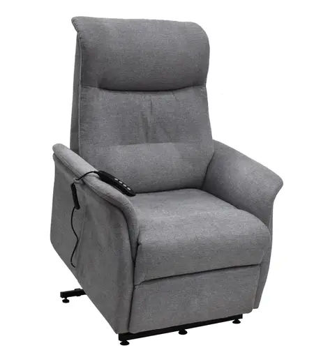 TV-Sessel MARCIO - Aufstehhilfe, Relaxfunktion, Stoff, Hellgrau