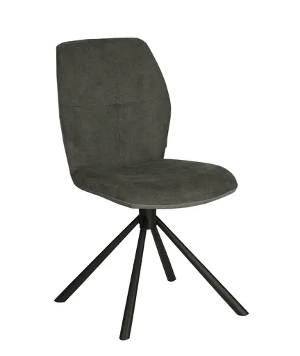 Stuhl MANOA - drehbar, Stoff, Grau