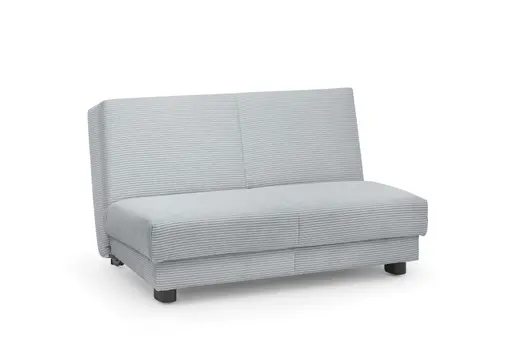 Schlafsofa EASY Optik A - 2-Sitzer ohne Armlehne, 140 cm inkl. Schlaffunktion, Cord, Hellblau